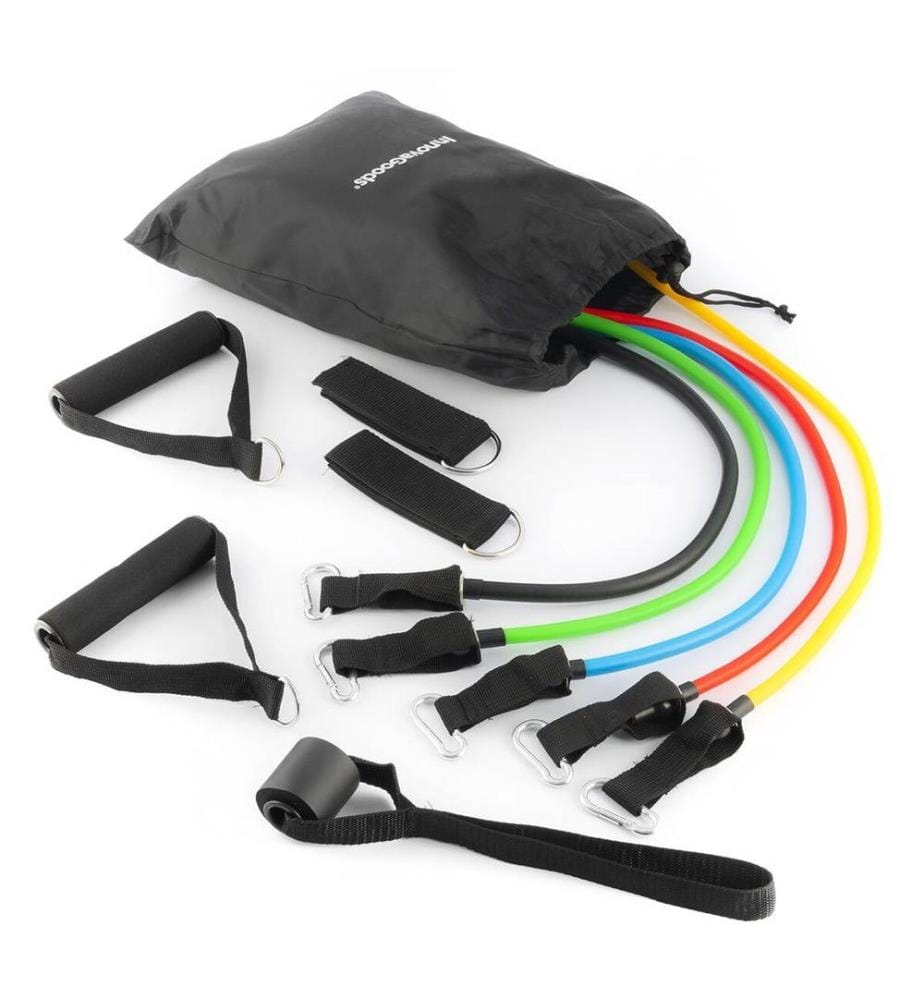 Set de Bandes de Résistance avec Accessoires et Guide d´Entraînement Rebainer (pack de 5)