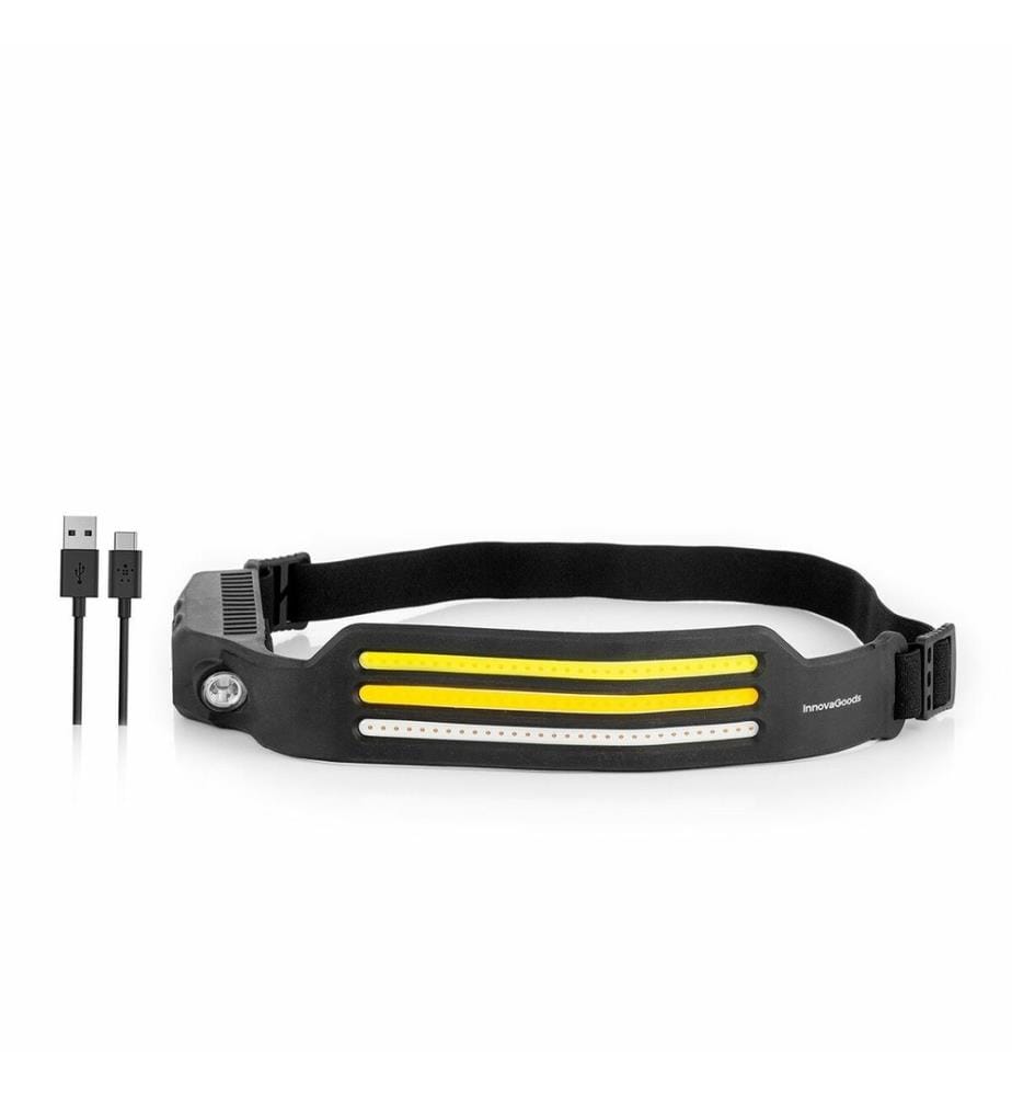 Recobright LED-Stirnlampe, aufladbar und verstellbar - Schwarz