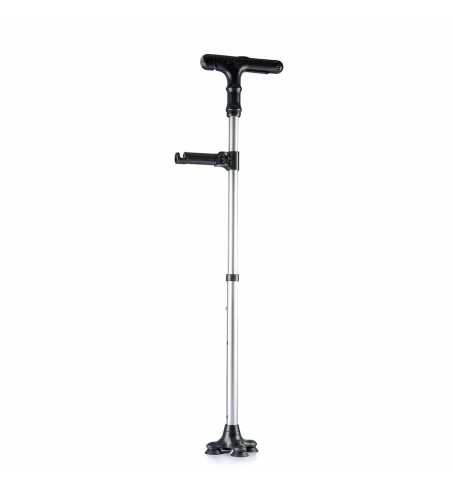 Ausziehbarer Gehstock mit LED, Alarm und mechanischem Griff Hannde