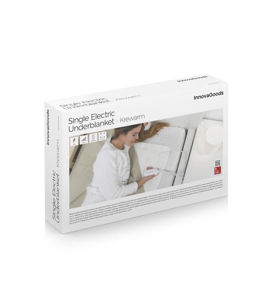 Elektrisches Wärmeunterbett für Einzelbett Krewarm 60 W 80 x 150 cm - Weiss