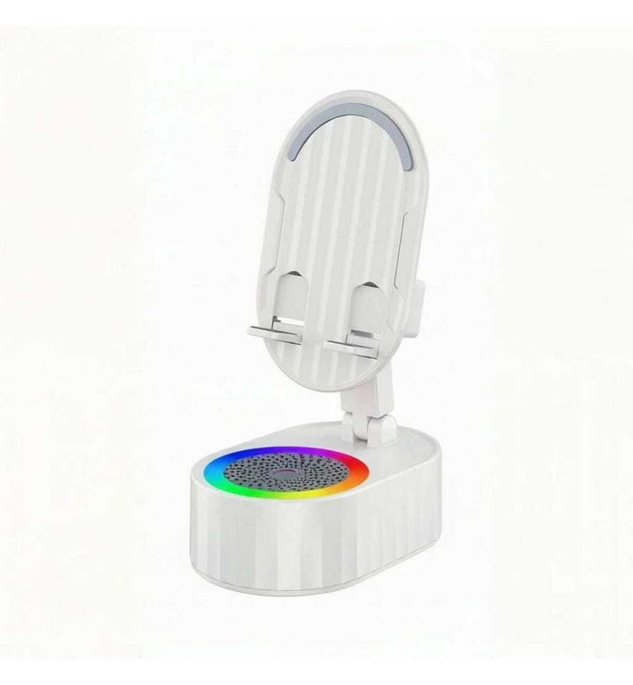 Support pour smartphone avec haut-parleur Kinglucky ZJ-016 Blanc 5 W