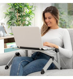 Table ordinateur portable multipositions réglable Omnible - Gris