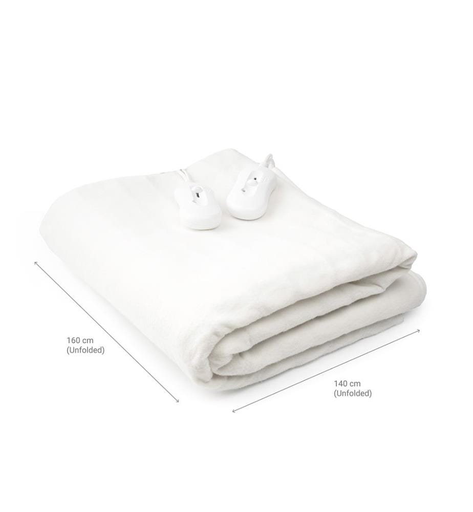 Elektrisches Wärmeunterbett für Doppelbett Blewarm 60+60 W 140 x 160 cm - Weiss