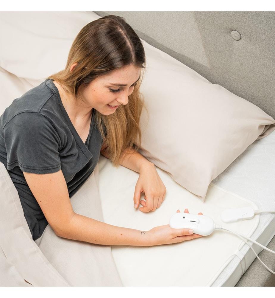 Elektrisches Wärmeunterbett für Doppelbett Blewarm 60+60 W 140 x 160 cm - Weiss