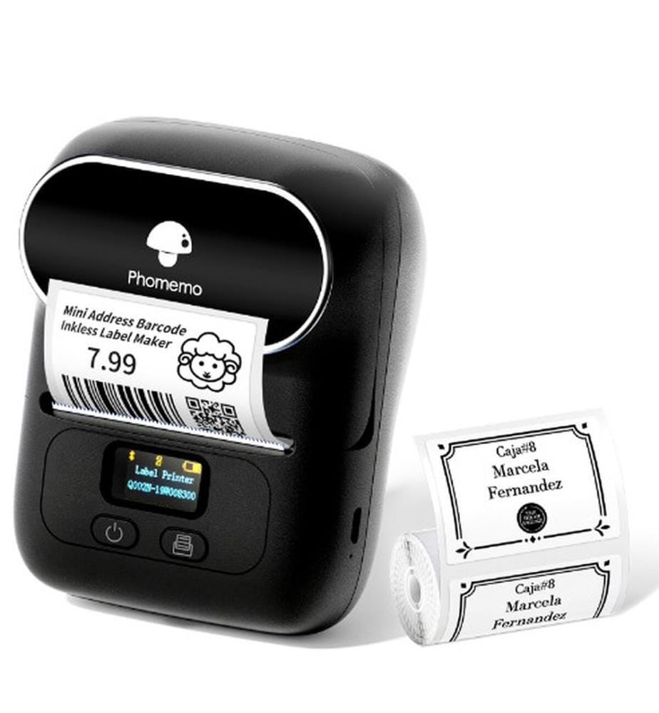 Imprimante d'étiquettes portable 11,4 × 8,7 × 6,2 cm - Noire