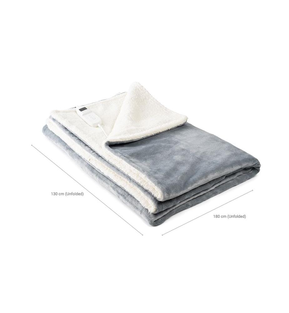 Elektrische Abdeckung Heklet 130 x 180 cm 160 W - Grau und Weiss
