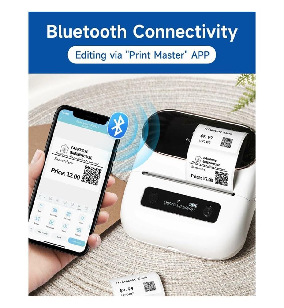Imprimante d'étiquettes portable - Blanche