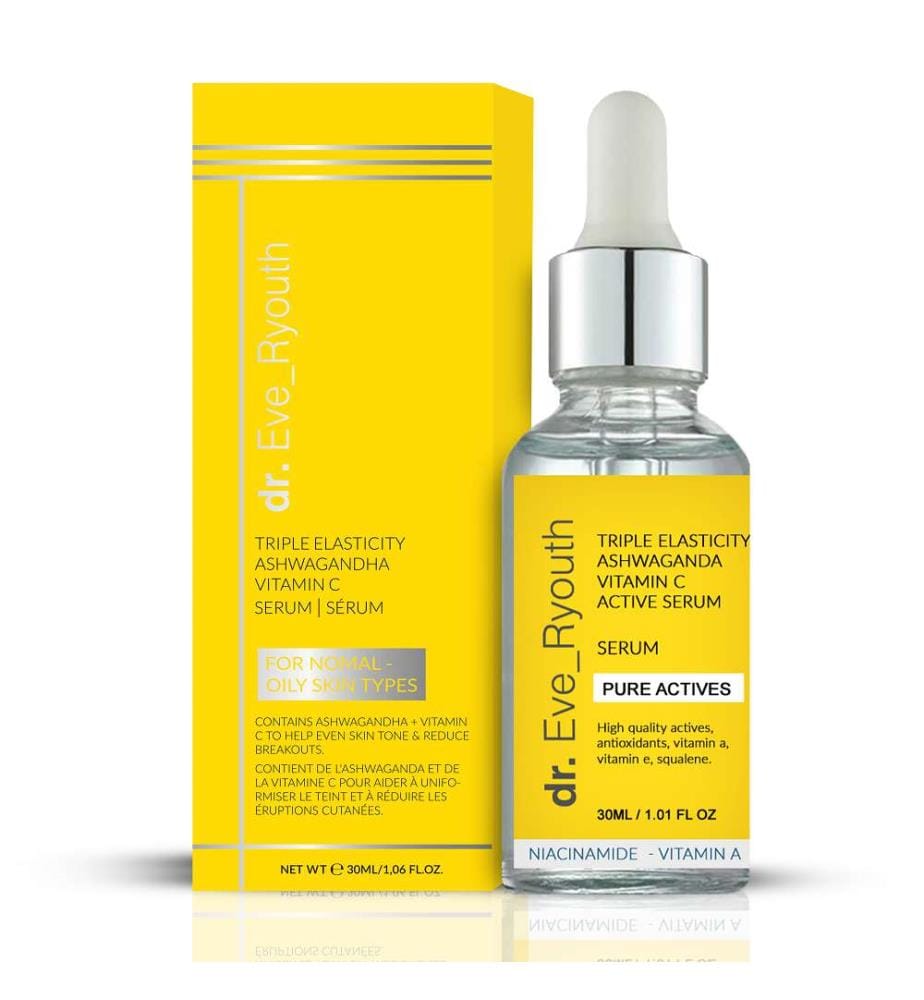 Dreifache Elastizität Ashwaganda Vitamin C Powerful Active Serum - 30 ml
