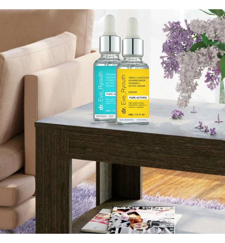 Hyaluronsäure Squalane Hydro Boost active Serum + Triple Elasticity Ashwaganda Vitamin C Powerful Active Serum - 2 x 30 ml