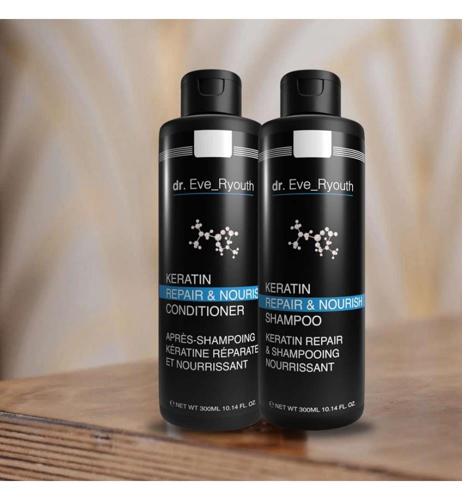 Keratin Repair & Nourish Shampoo + Keratin Repair & Nourish Conditioner - 2 x 300 ml