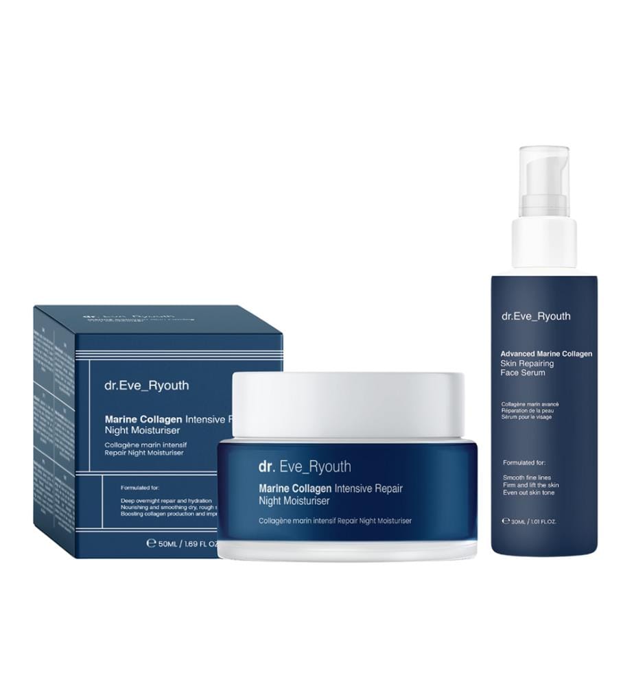 Advanced Marine Collagen Repair Face Serum + Marine Collagen Intensive Repair Night Cream - 30 ml + 50 ml