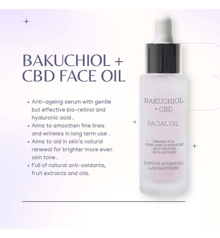 Bakuchiol + CBD-Gesichtsöl - 30 ml