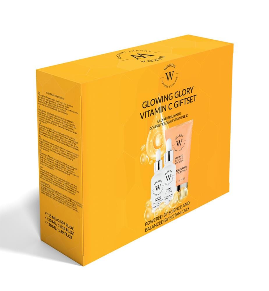 Coffret Éclat Glowing Glory Vitamine C (Sérum Huile + Sérum Yeux + Crème) - 50ml + 15ml + 30ml