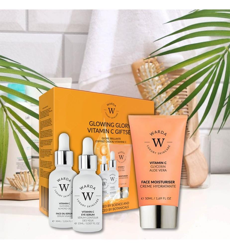 Coffret Éclat Glowing Glory Vitamine C (Sérum Huile + Sérum Yeux + Crème) - 50ml + 15ml + 30ml