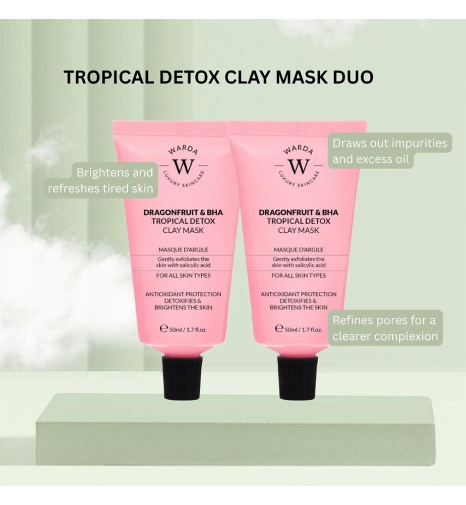 2er Pack Tropische Drachenfrucht & Tonerde Bha Detox-Maske - 50 Ml
