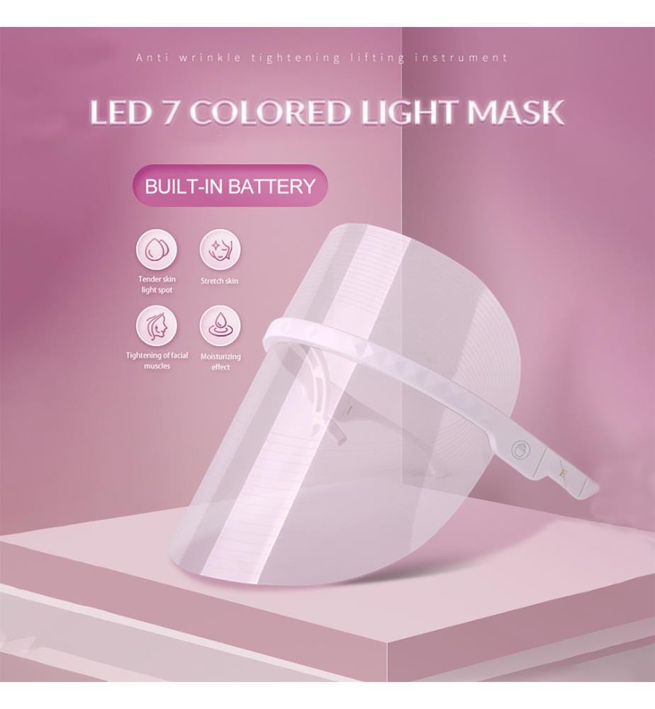 LED-Maske mit 7 Farben - Weiss