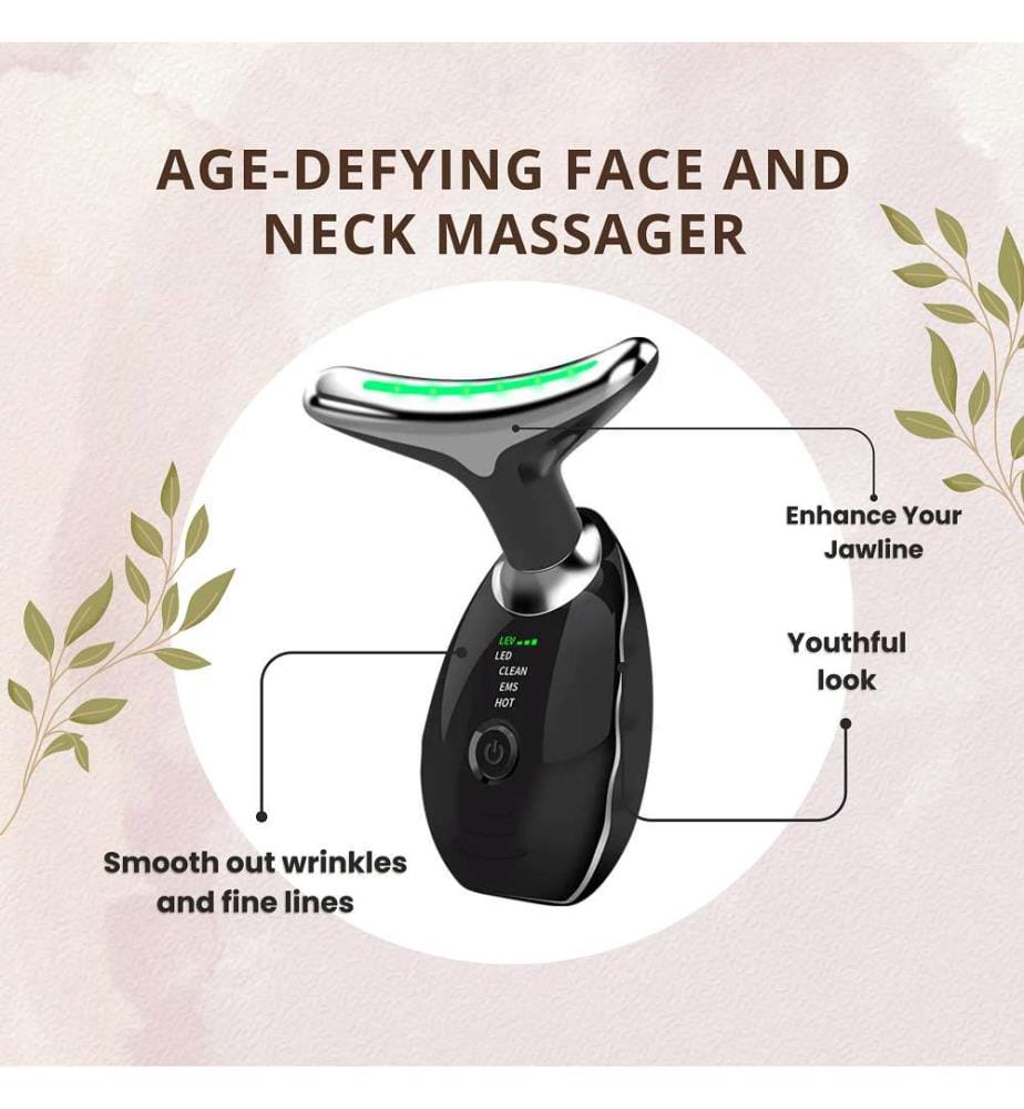 Age-Defying Gesichts- und Nackenmassagegerät - Schwarz