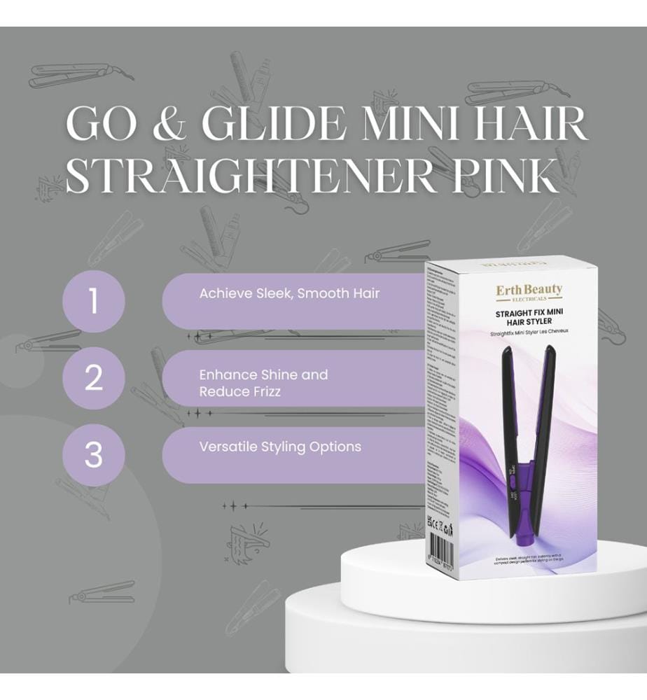 Straight Fix Mini Hair Styler Schwarz