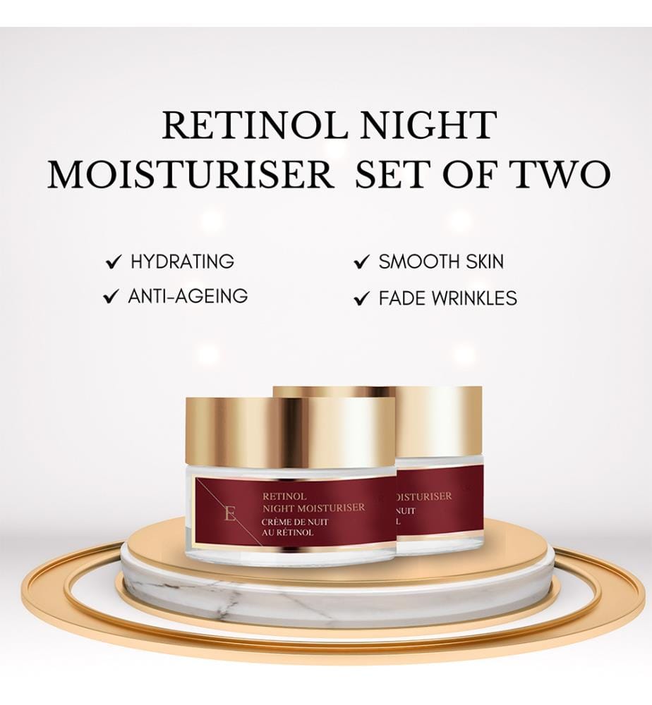 2er-Set Feuchtigkeitscreme für die Nacht mit Retinol 50 ml