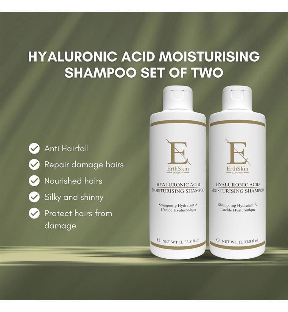 Set di 2 Shampoo idratanti con acido ialuronico 1L