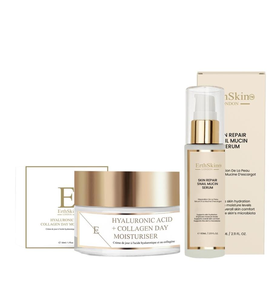 Skin Repair Snail Mucin Serum 60ml + Hyaluronic Acid & Collagen Day Cream 50ml