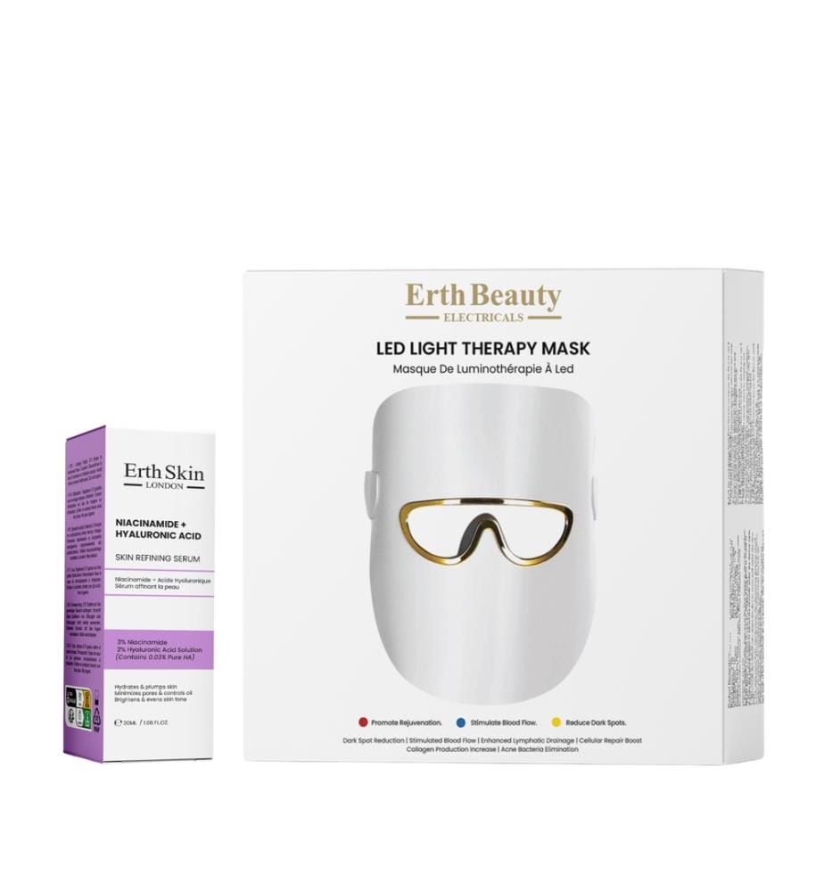 LED-Lichttherapie-Maske – 3 Farbmodi: Weiss + Niacinamid + verfeinerndes Hyaluronsäure-Serum 30 ml","detected_source_language":"FR