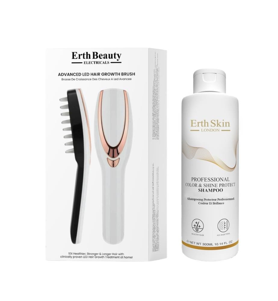 LED-Bürste zur Förderung des Haarwachstums + Professionelles Shampoo zum Schutz von Farbe und Glanz, 300 ml","detected_source_language":"FR