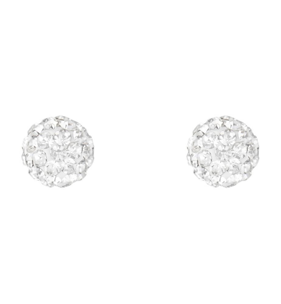 Ohrring 375/1000 Weissgold und Zirkonium