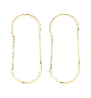 Ohrringe Creole piquée - 16 mm - Gelbgold