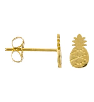 Ohrringe Ananas - Gelbgold 375/1000