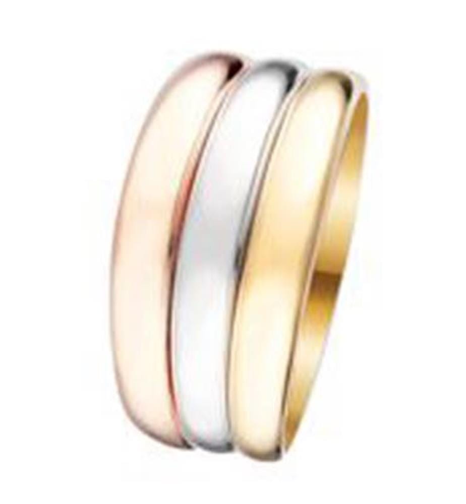 Trio Ring Arc - En - Ciel - Tricolor Gold 375/1000