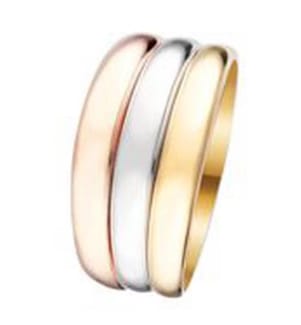 Trio Ring Arc - En - Ciel - Tricolor Gold 375/1000
