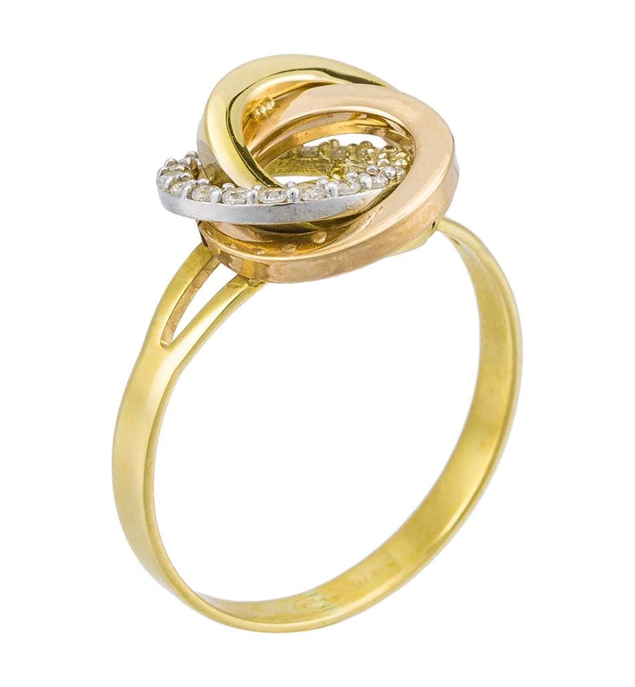 Ring Kreuzzug 375/1000 - Gold Tricolor