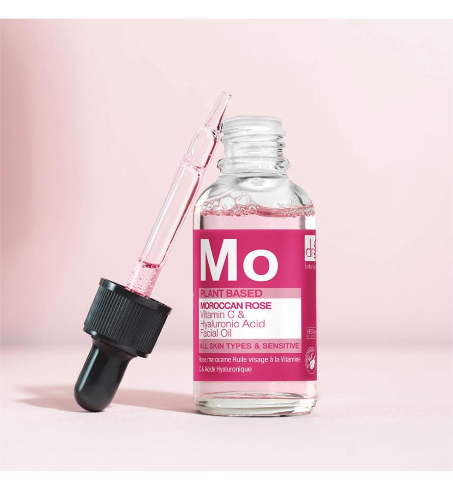 Marokkanisches Rosen-Gesichtsöl mit Hyaluronsäure & Vitamin C - 30 ml