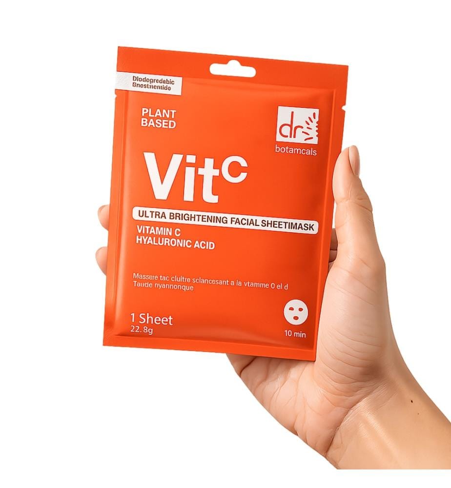 Ultra-aufhellende Gesichtsmaske mit Vitamin C und Hyaluronsäure (1 Stück)
