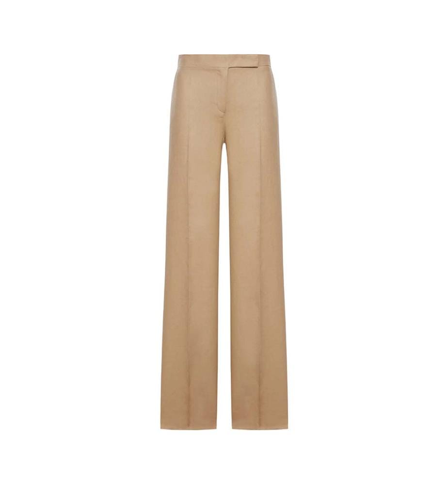 Pantaloni larghi in lino Big – Camel