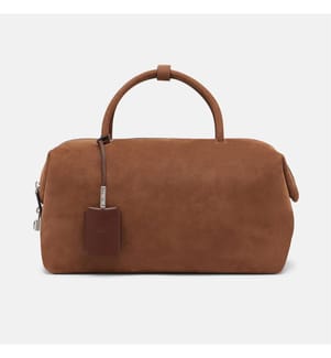 Medium Leather Holdall Shoulder Bag – Dark Brown
