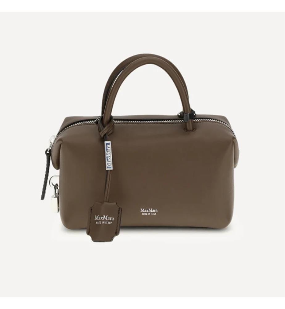Piccola borsa da viaggio in pelle – Marrone scuro