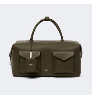 Cargo Holdall Leather Bag – Dark Brown