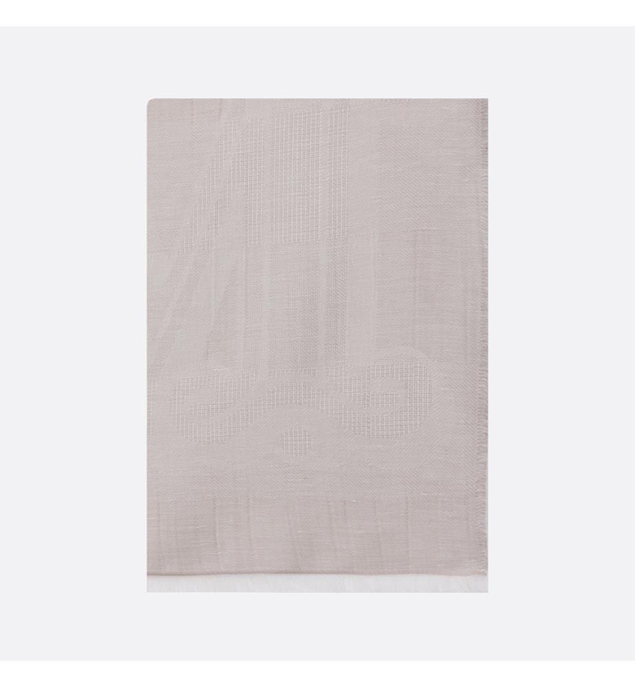 Senior Jacquard Scarf – Ivory White