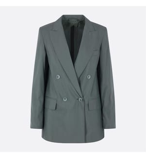 Albata Wool and Silk Blazer – Dark Green