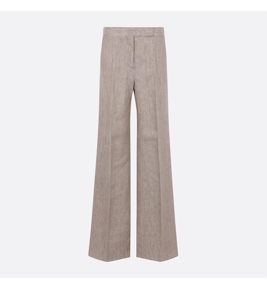 Pantaloni larghi in lino Deserto – Beige