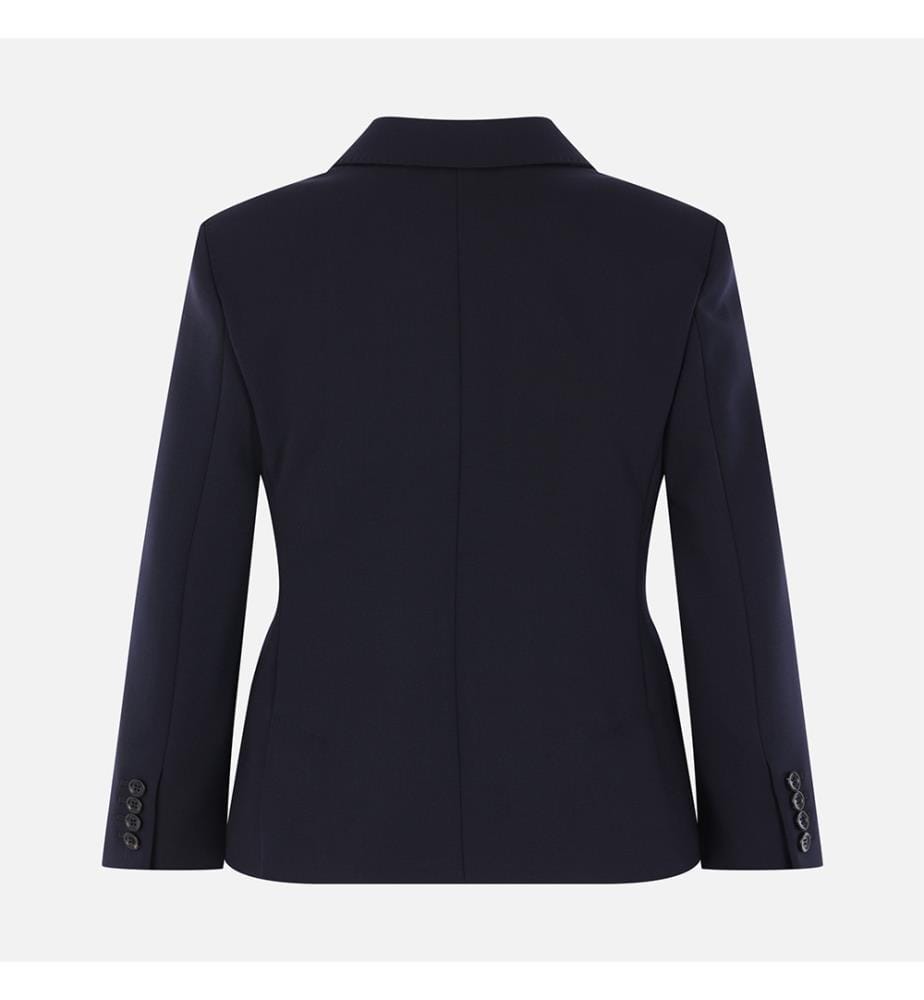 Dorico Short Wool Blazer – Navy Blue