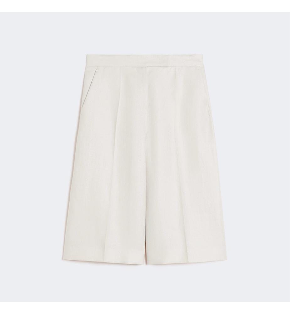 Bermuda in lino color kaki – beige