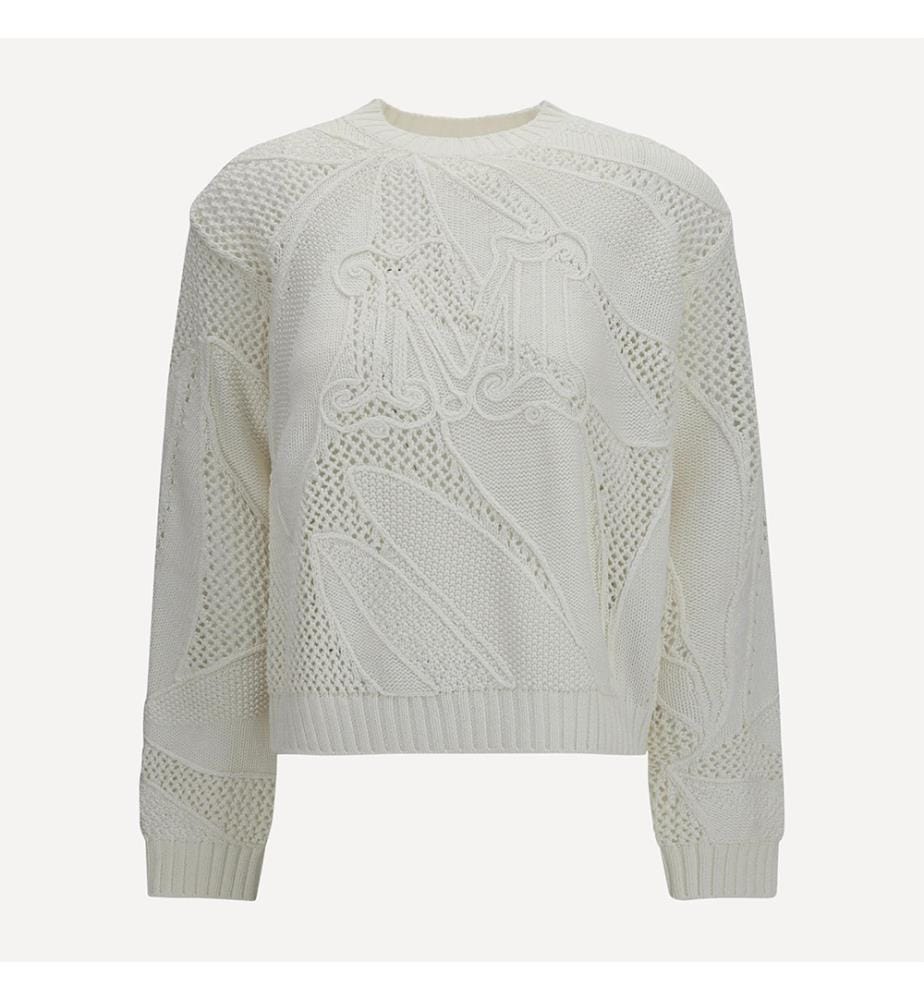 Pull en crochet Salvo – Blanc