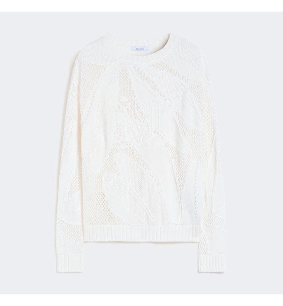 Salvo Embroidered Cotton Sweater – Black