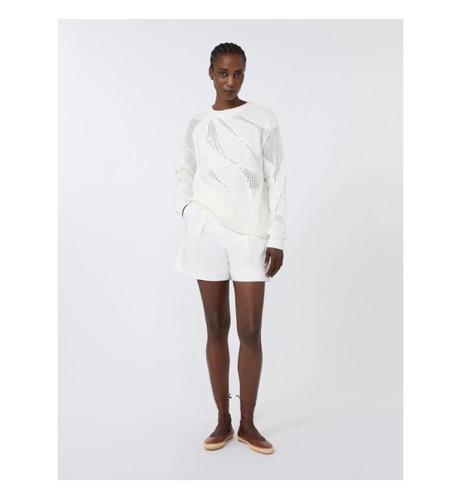 Salvo Embroidered Cotton Sweater – Black