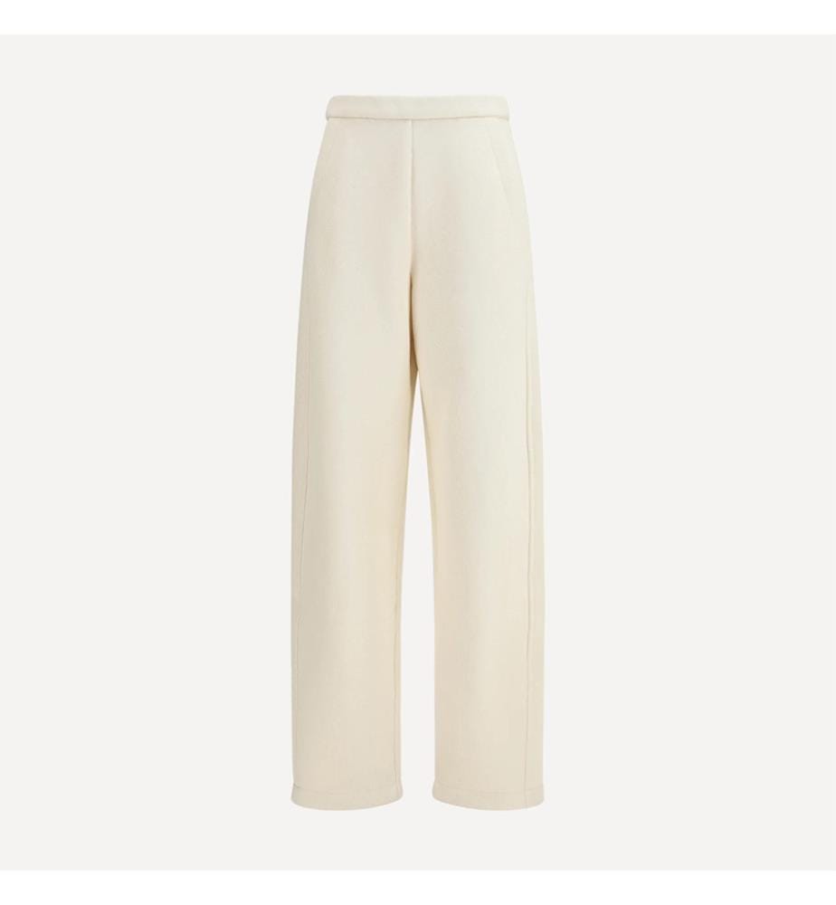 Dente Wide-Leg Pants – Ivory White