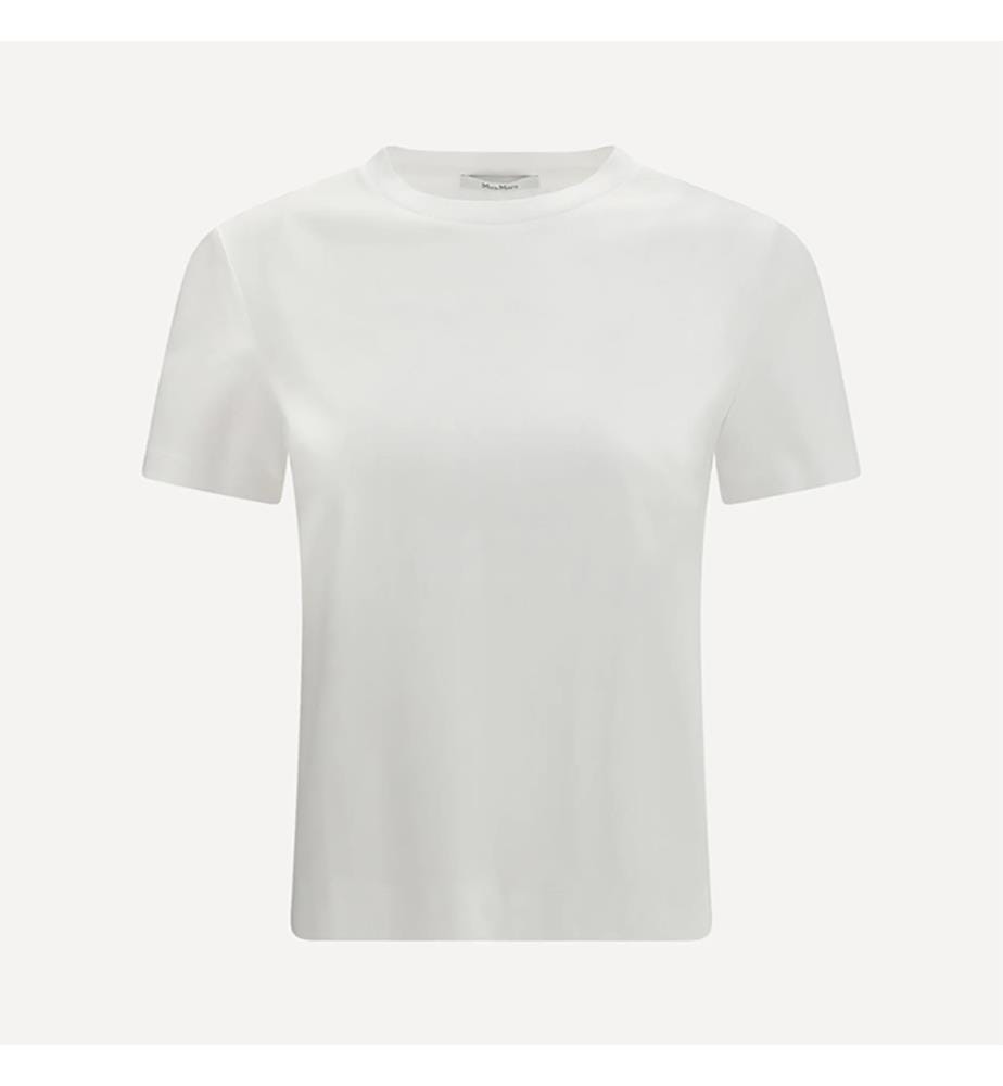 Donata T-shirt with Embroidered Logo – White