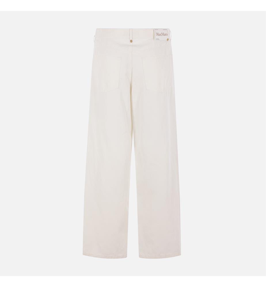 Onorata Cotton and Linen Pants – White